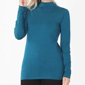 Mock Turtleneck Sz XL/Long Sleeved Top/Dark Teal
